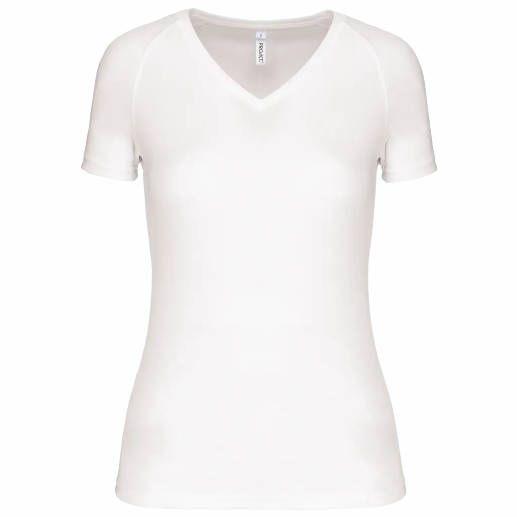 Dames sport-T-shirt V-hals, white — productfoto 19