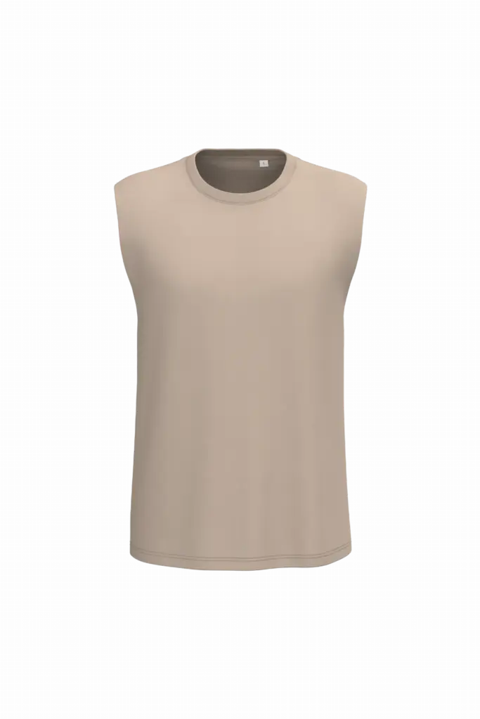 PS_PA479_SAND - Sport Shirt ontwerpen Mouwloos unisex T-shirt 190, sand — productfoto 19