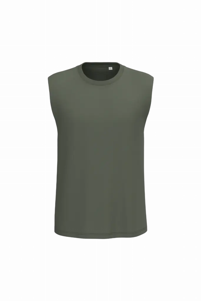 PS_PA479_SPORTYKHAKI - Sport Shirt ontwerpen Mouwloos unisex T-shirt 190, sporty khaki — productfoto 22