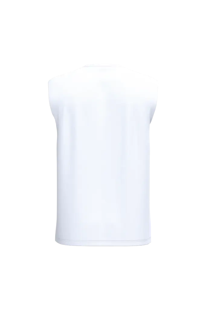 PS_PA479-B_WHITE - Sport Shirt ontwerpen Mouwloos unisex T-shirt 190, white — productfoto 24