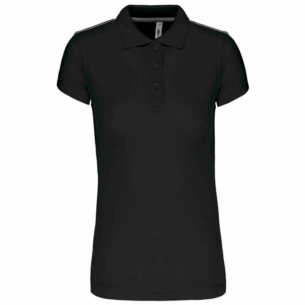 Damessportpolo, black — productfoto 5