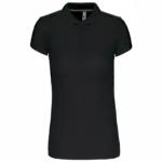 Damessportpolo, black — productfoto 5