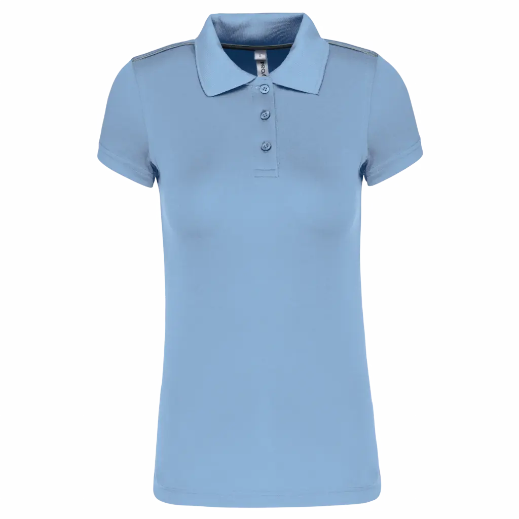 Damessportpolo, sky blue — productfoto 7