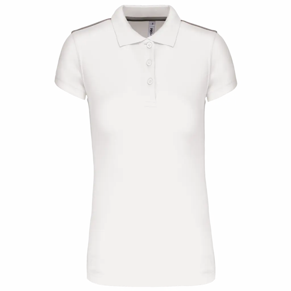 Damessportpolo, white — productfoto 12