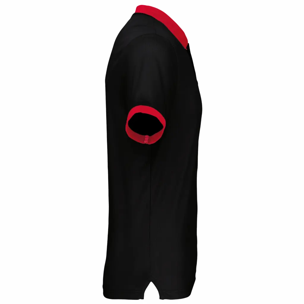 Heren-sportpolo, black / red — productfoto 6