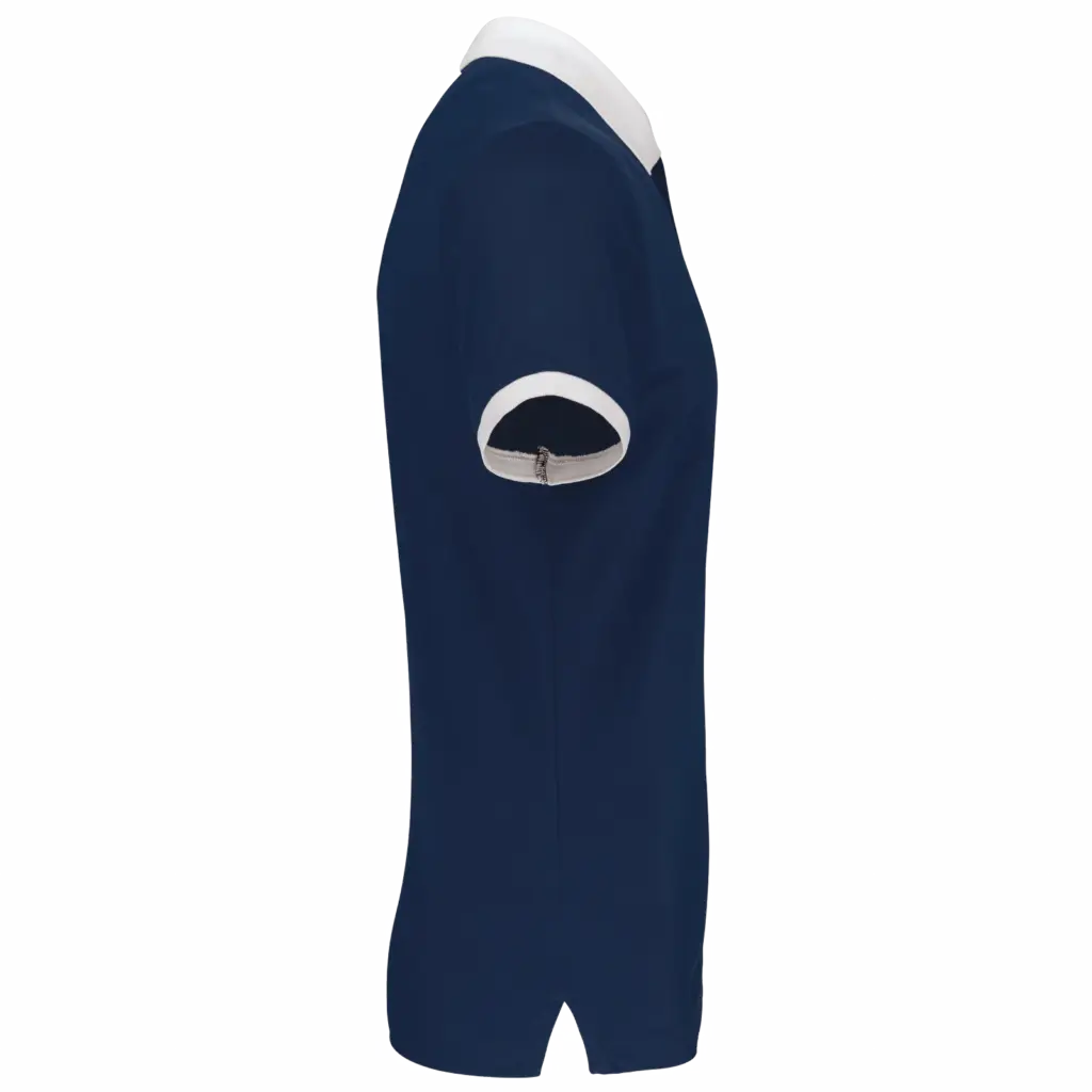 Heren-sportpolo, sporty navy / white — productfoto 14