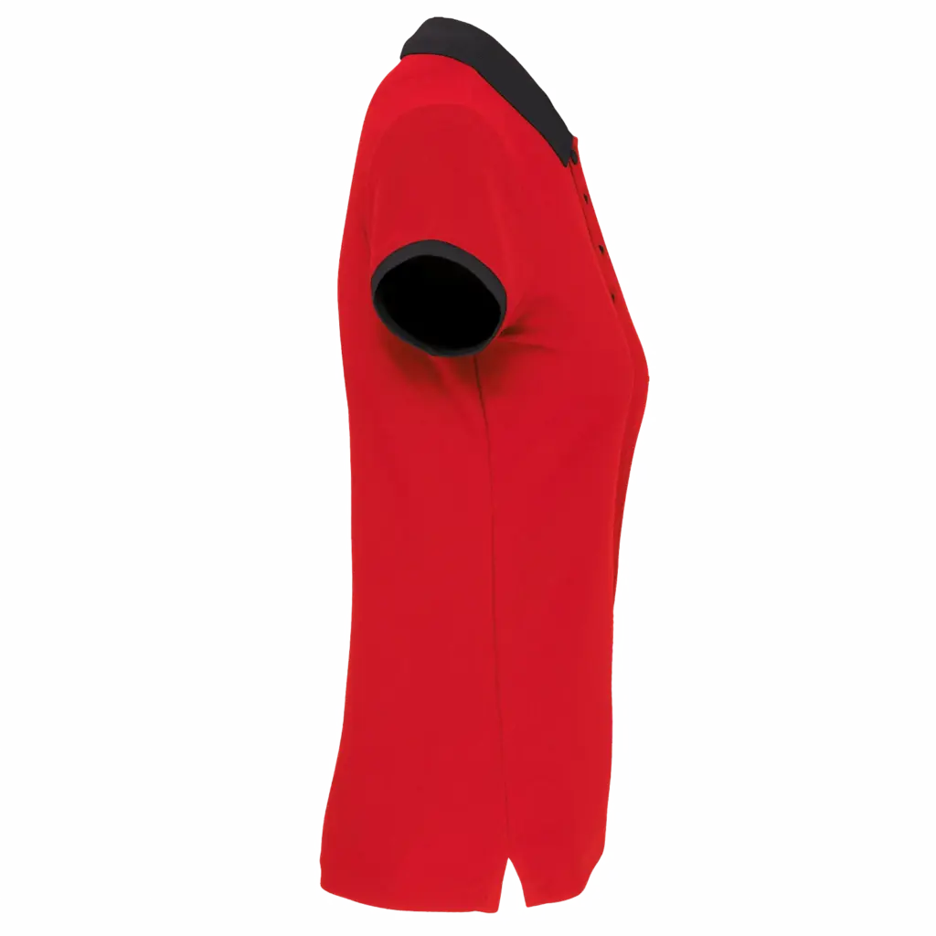Dames-sportpolo, red / black — productfoto 7