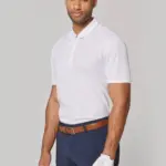 Heren sportpolo met kraag met kwartrits