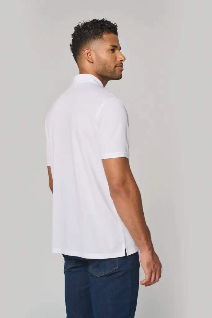 Heren sportpolo met kraag met kwartrits — productfoto 4