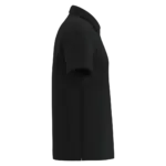 Heren sportpolo met kraag met kwartrits, black — productfoto 5