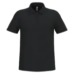Heren sportpolo met kraag met kwartrits, black — productfoto 6