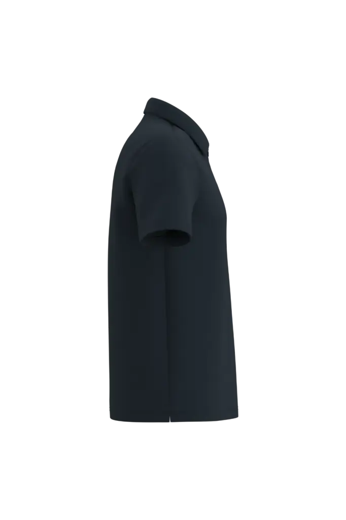 Heren sportpolo met kraag met kwartrits, navy — productfoto 6