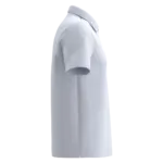 Heren sportpolo met kraag met kwartrits, white — productfoto 7