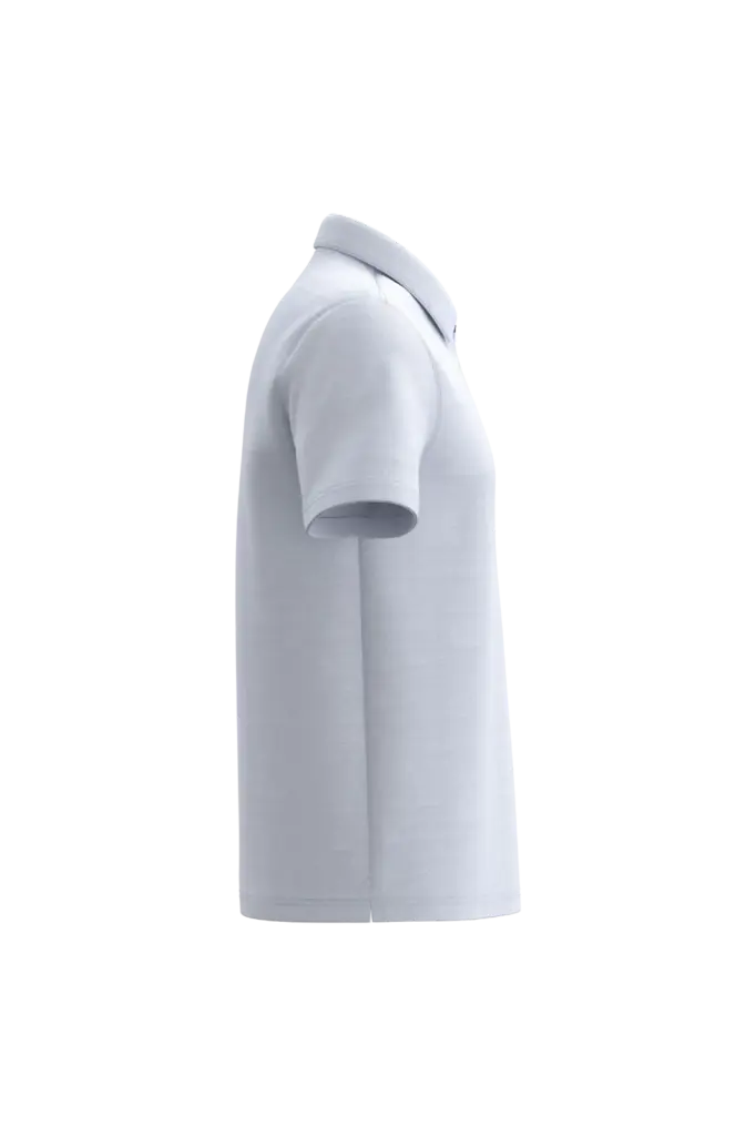 Heren sportpolo met kraag met kwartrits, white — productfoto 7