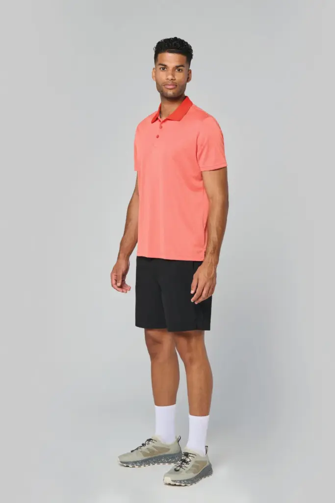 PA496-2_2025 - Hidalgo Gevlamde polo korte mouwen volwassene — productfoto 2