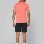 Gevlamde polo korte mouwen volwassene — productfoto 3