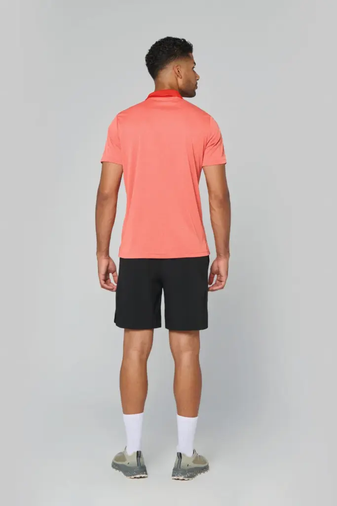 PA496-3_2025 - Hidalgo Gevlamde polo korte mouwen volwassene — productfoto 3