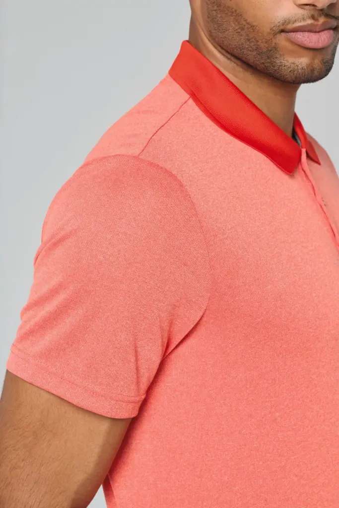PA496-5_2025 - Hidalgo Gevlamde polo korte mouwen volwassene — productfoto 4