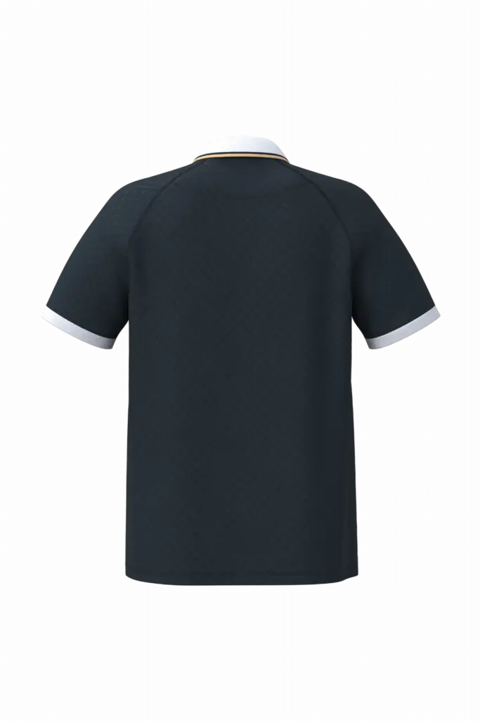 PS_PA497-B_NAVY-WHITE-GOLD - Hidalgo Lifestyle sportpolo uniseks, navy / white / gold — productfoto 20