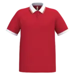 PS_PA497_SPORTYRED-WHITE-GOLD - Hidalgo Lifestyle sportpolo uniseks, sporty red / white / gold — productfoto 21
