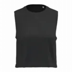PS_PA499_BLACK - Hidalgo PA499 - Cropped mouwloos T-shirt voor dames, black