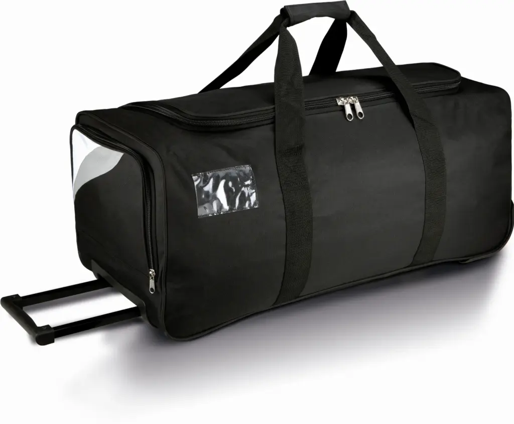 Grote sporttas op wieltjes - 65 L, black / white / light grey — productfoto 7