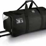Grote sporttas op wieltjes - 65 L, black / white / light grey — productfoto 7