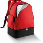 Teamsports rugzak met sterke bodem - 39L, red / white / light grey — productfoto 3