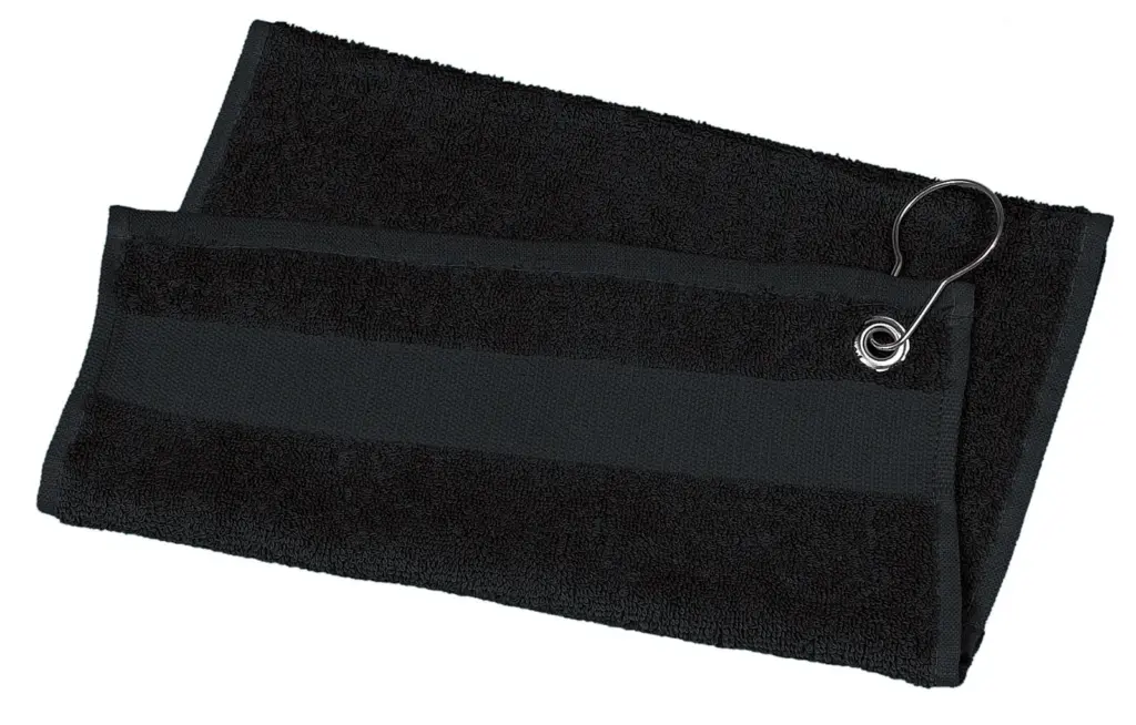 PS_PA570_BLACK - Hidalgo Golfhanddoek - 50 x 30 cm, black — productfoto 2
