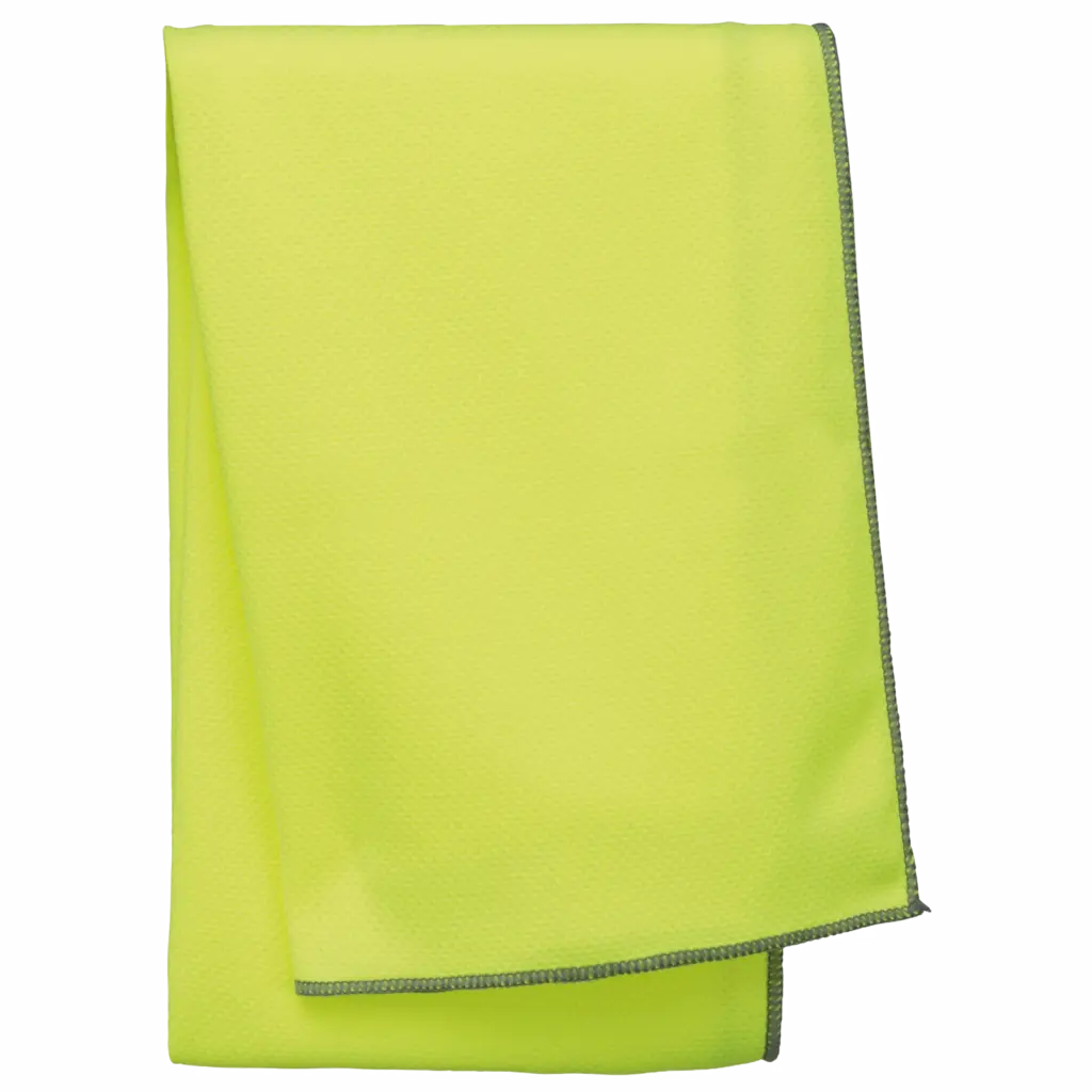 Afkoelende sporthanddoek - 100 cm x 30 cm, fluorescent yellow — productfoto 5