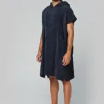 Uniseks poncho met capuchon van badstof — productfoto 3