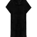 Uniseks poncho met capuchon van badstof, black — productfoto 5