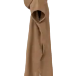 Uniseks poncho met capuchon van badstof, camel — productfoto 6
