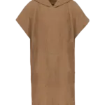 Uniseks poncho met capuchon van badstof, camel — productfoto 7