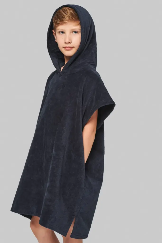 PA582-4_2022 - Hidalgo Kinderponcho met capuchon van badstof — productfoto 4