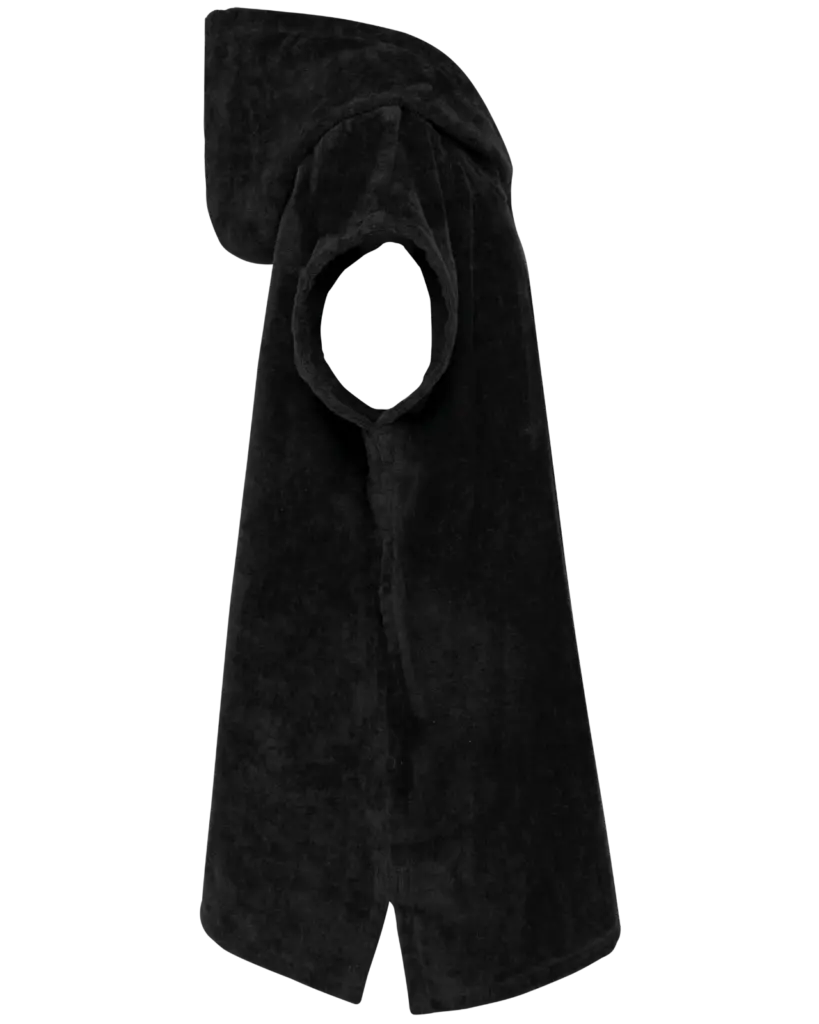 PS_PA582-S_BLACK - Hidalgo Kinderponcho met capuchon van badstof, black — productfoto 5