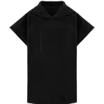 Kinderponcho met capuchon van badstof, black — productfoto 6