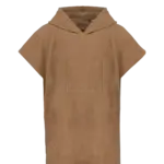 Kinderponcho met capuchon van badstof, camel — productfoto 7