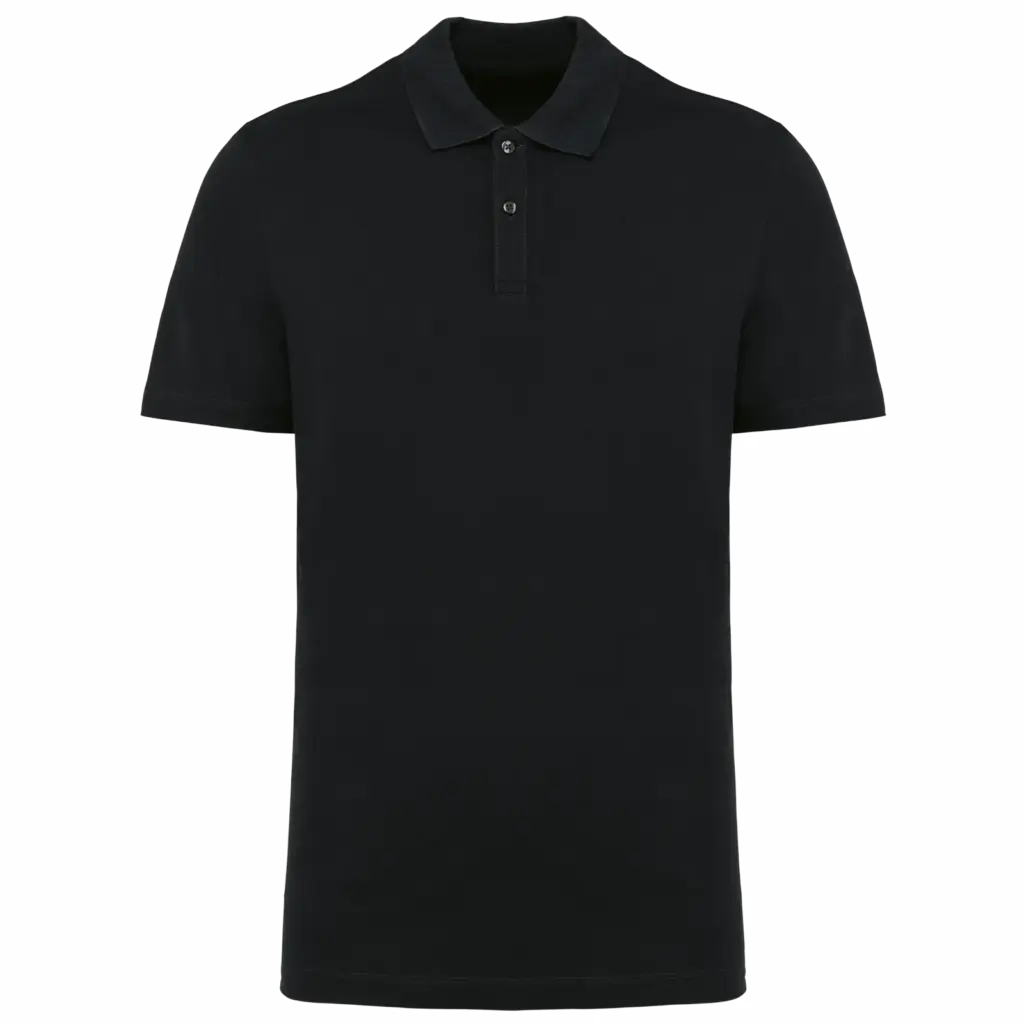 Supima® herenpolo korte mouwen, black — productfoto 6