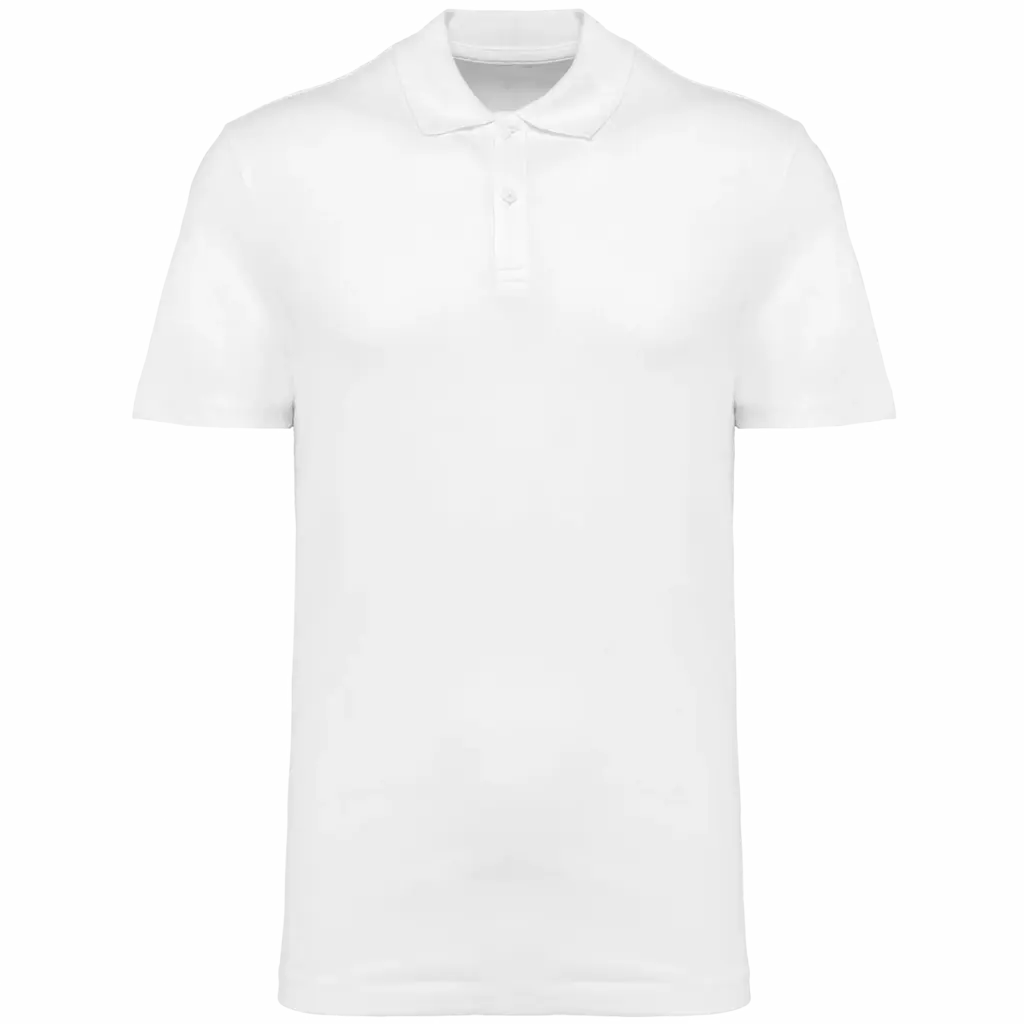 Supima® herenpolo korte mouwen, white — productfoto 8