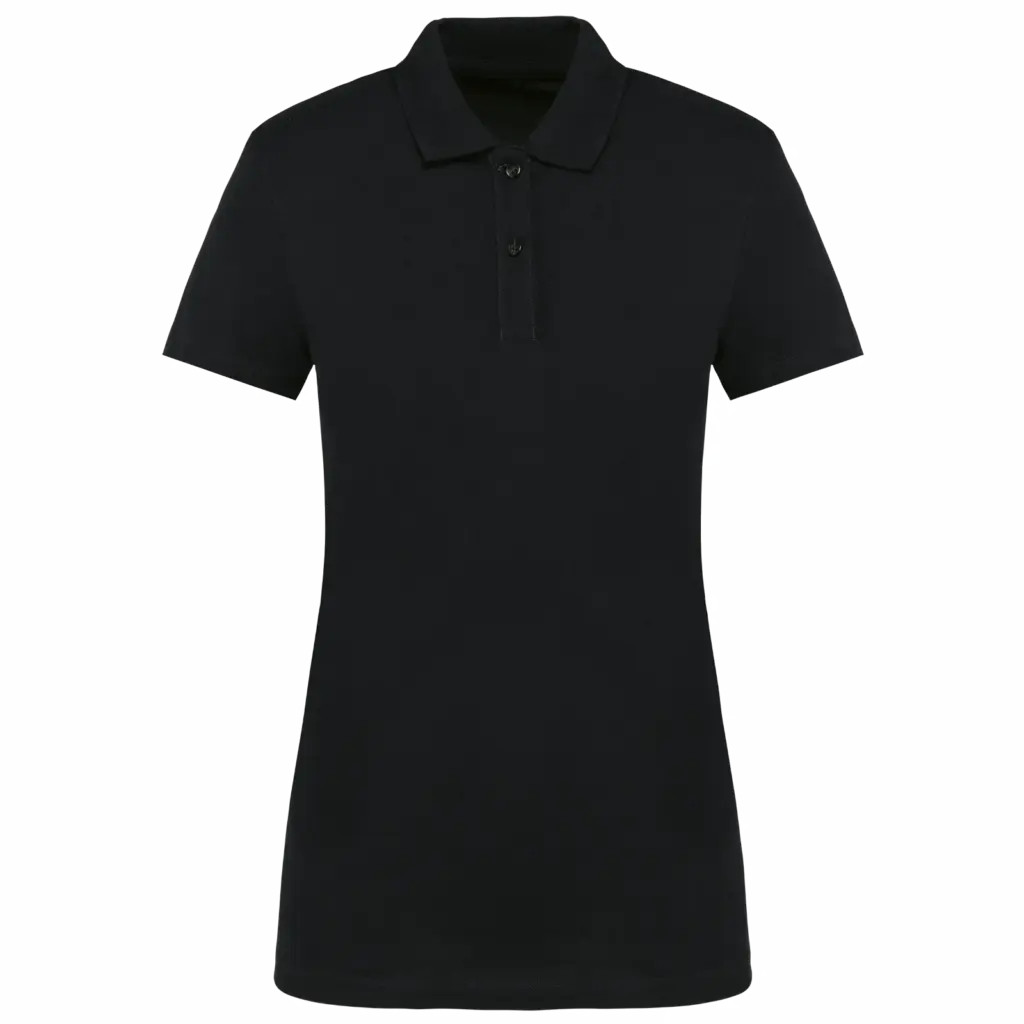 Supima® damespolo korte mouwen, black — productfoto 6