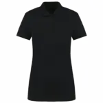 Supima® damespolo korte mouwen, black — productfoto 6