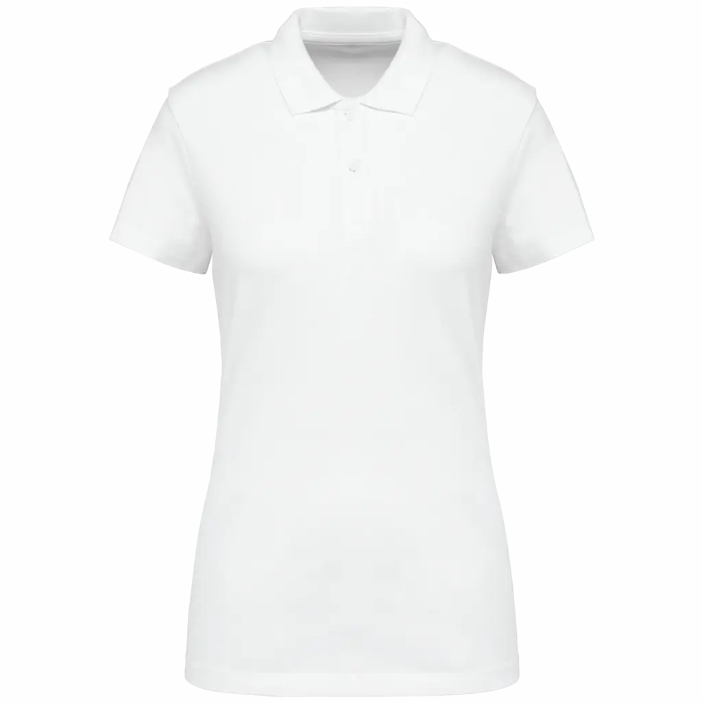 Supima® damespolo korte mouwen, white — productfoto 8