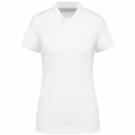 Supima® damespolo korte mouwen, white — productfoto 8