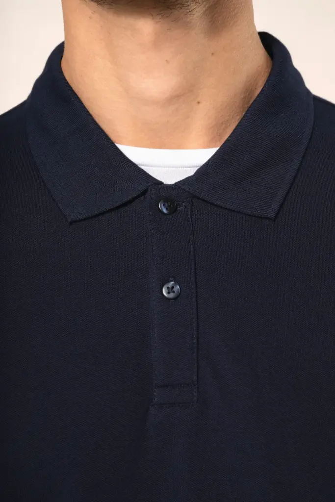 Supima® herenpolo lange mouwen — productfoto 4
