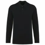 Supima® herenpolo lange mouwen, black — productfoto 6