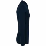 Supima® herenpolo lange mouwen, deep navy — productfoto 6
