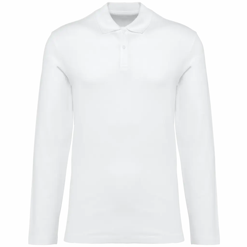 Herren Langarm Poloshirt bedrucken PK202 Supima Piqué S-4XL — Produktfoto 8