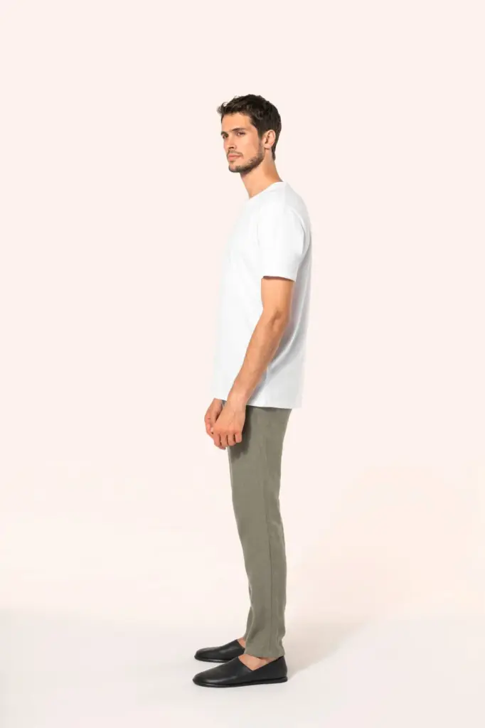 Supima® heren-T-shirt ronde hals korte mouwen — productfoto 3