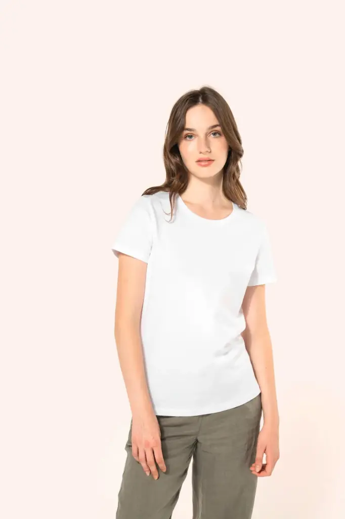 Supima® dames-T-shirt ronde hals korte mouwen